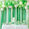 Eco Friendly Green Streamers with White Party Decor 4 Rolls Green Crepe Paper Streamer for Birthday Party Streamers for Backdrop