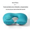 Press-type Inflatable U-shaped Pillow - Portable U-shaped Aircraft Neck Support Pillow - Travel Must-have - Sleeping Cervical Pillow