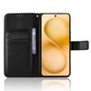For Vivo V60 5G Leather Wallet Case with Strap Diamond Texture Phone Cover