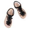 Large Size Flat Sandals Women's Mezzie Flowers Large Size Bohemian Beach Sandals