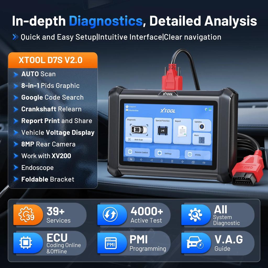 EU Warehouse XTOOL D7S EU Version Key Programmer for All Keys Lost,automotive Locksmith Tools Immobilizer Programming Tool New