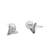 Elegant Pearl & Diamond Stud Earrings - Ode to Joy Liu Tao Style