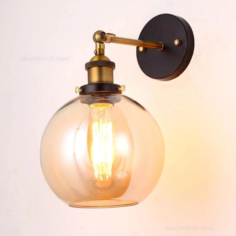 Amerikanische Wandleuchten Industrieller Vintage Loft Stil Wand für Nachttisch Glas Eisen Kunst Beleuchtung Lampe für Flur Pub Restaurant