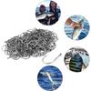 1600Pcs/1 Box Fishing Hooks Carbon Steel Strong Sharp Silver Circle Fishhook 3 #-12 #Jig Barbed Pesca Portable Lure Bait Tackle