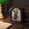 European Carved Frame Retro Photo Frame, Vintage Rustic Picture Resin Arched for Wall Mounting or Tabletop Display Style