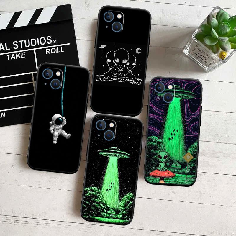 Astronaut Space Alien UFO New High-End Cover Phone Case for iPhone SE XS XR 17 16E 12 11 Pro Max Mini Air