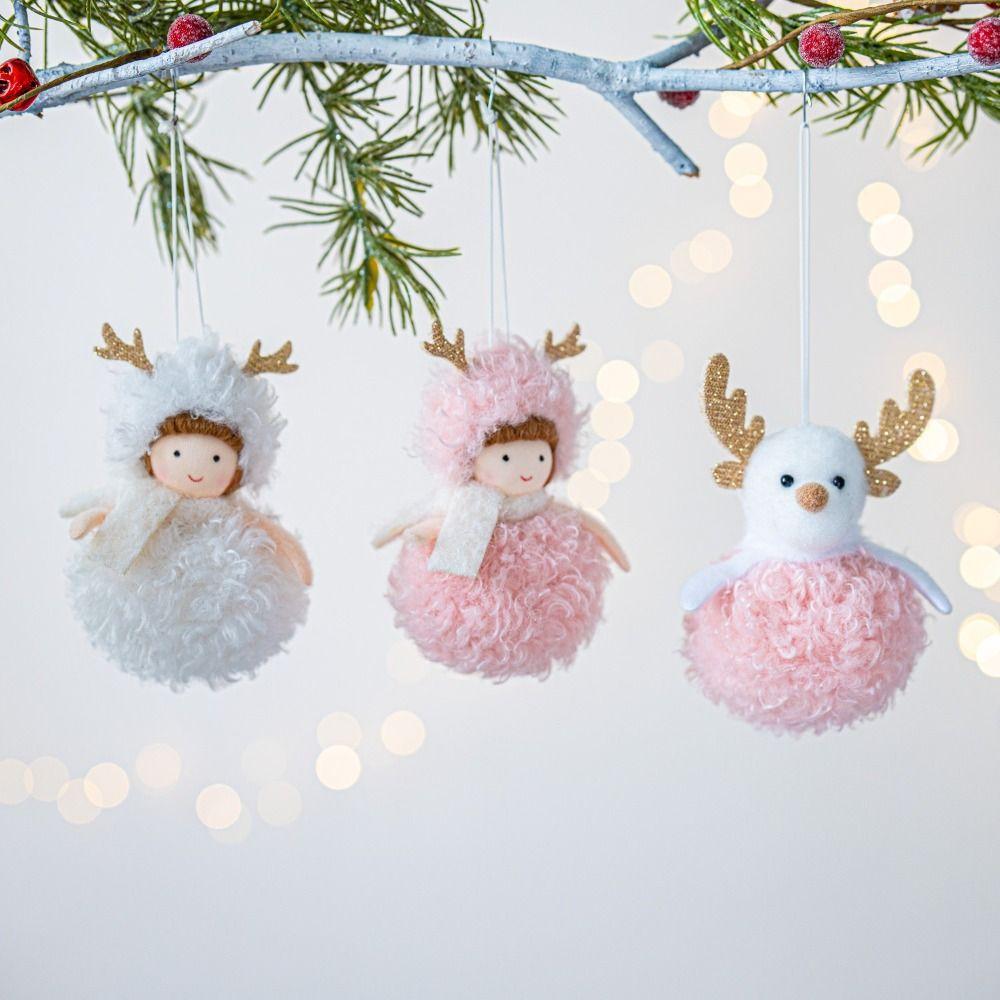 Cloth Christmas Angel Doll Hanging Pendants Xmas Tree Pendant Plush Toy Pendant  Home Decor