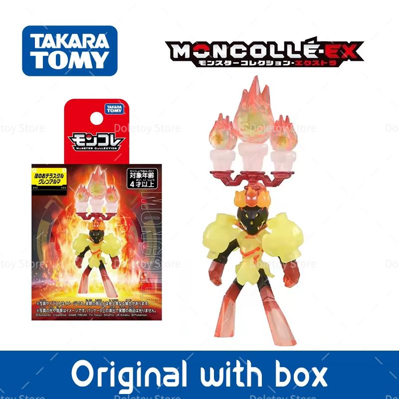 New Original Terastal Pokemon Figures Ceruledge Armarouge Koraidon Miraidon Scarlet&Violet Crystal form  Collectible Model Toys