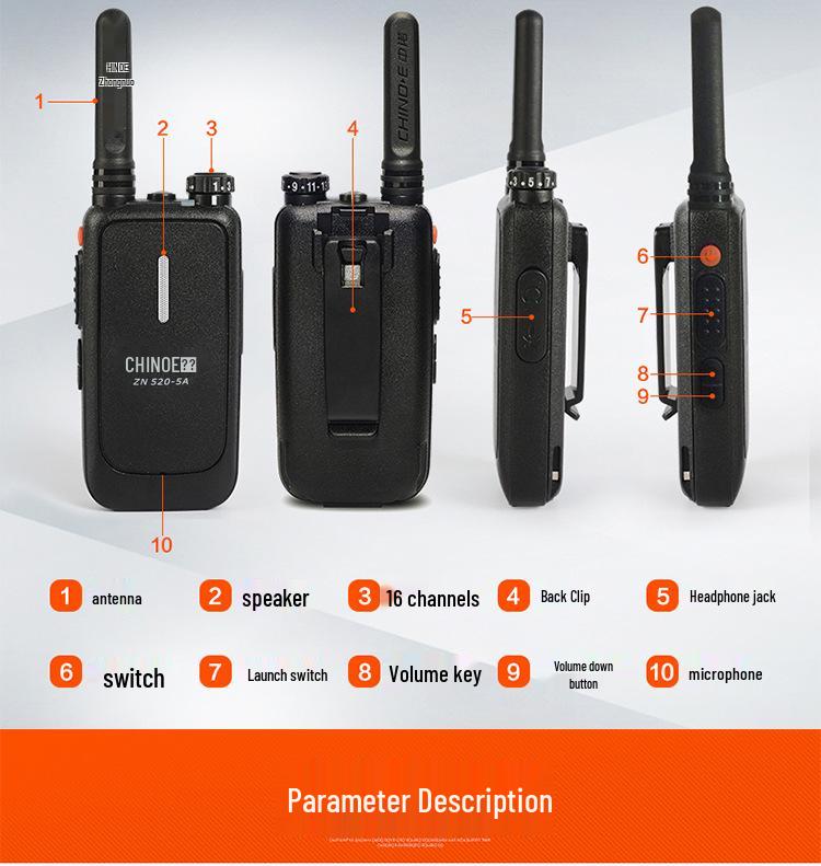 Zhongnuo 5A Lightweight Portable Walkie-Talkie for Hotels, Restaurants, and Salons - Long Standby Small Handheld Device.