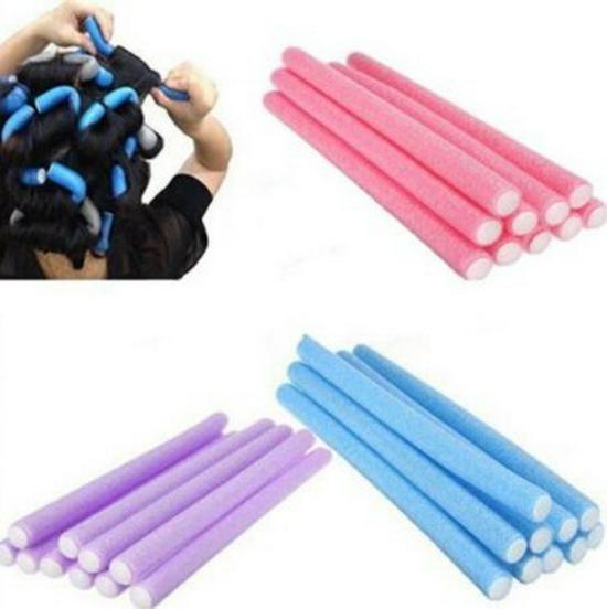 In-Stock 10-Piece Multi-Functional Pearl Cotton Hair Curlers: No-Damage, Sponge for Fluffy, Large Waves