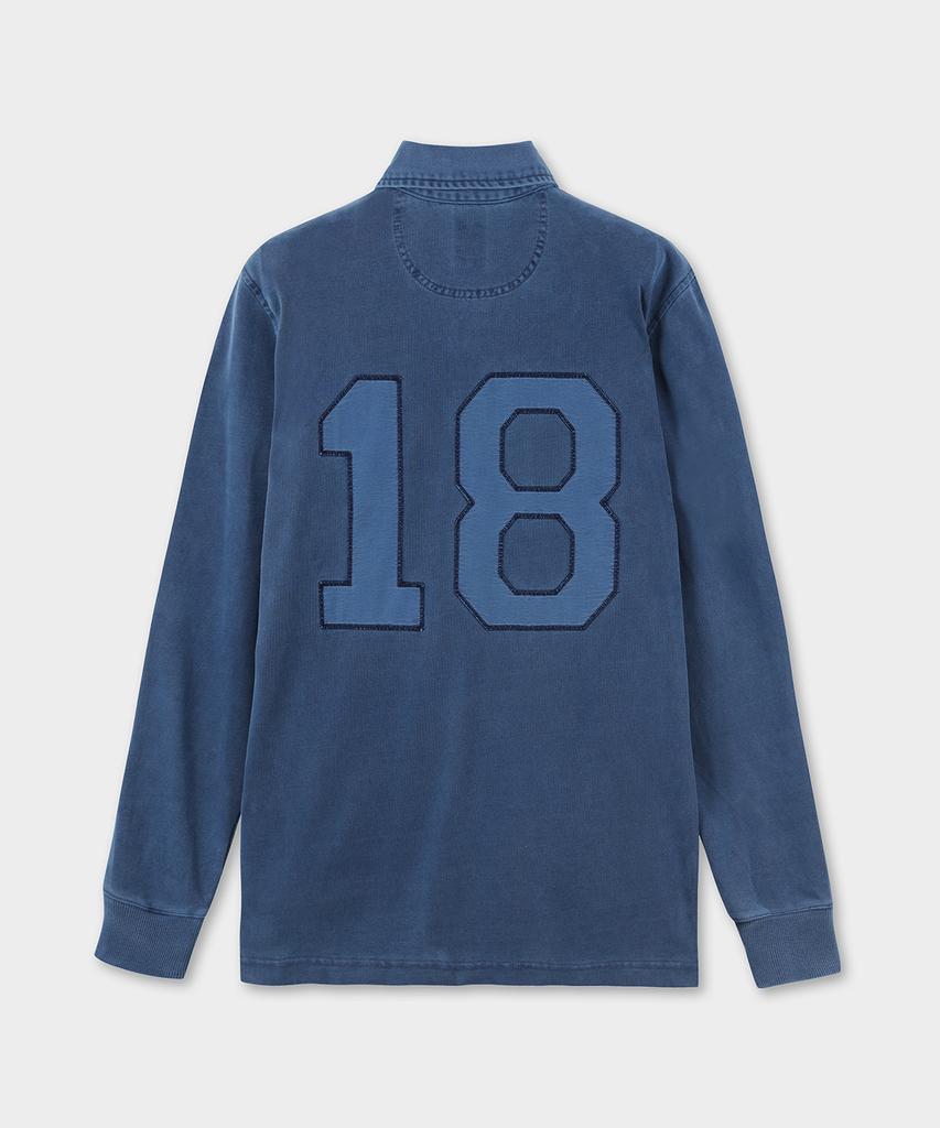 BROOKS BROTHERS Garment Dye Rugby Shirt (Navy) (Bbntmm7488Qfs)