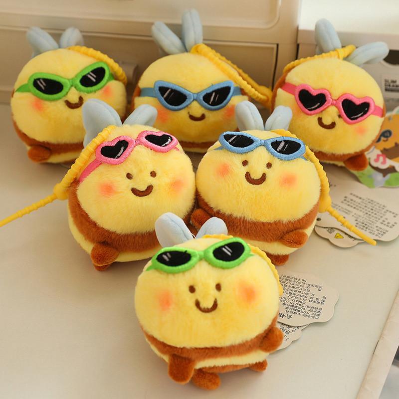 Snot Cartoon Cute Bear Bee Plush Toy Pendant Girl Bags Key Gifts Decoration