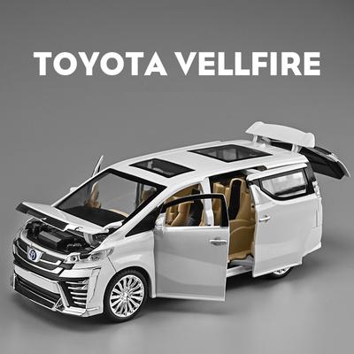 DSDUFU1 1:32 Toyota VELLFIRE Alphard MPV Alloy Car Model Diecasts Metal Toy Vehicles Car Model Sound and Light High Simulation Kids Gift