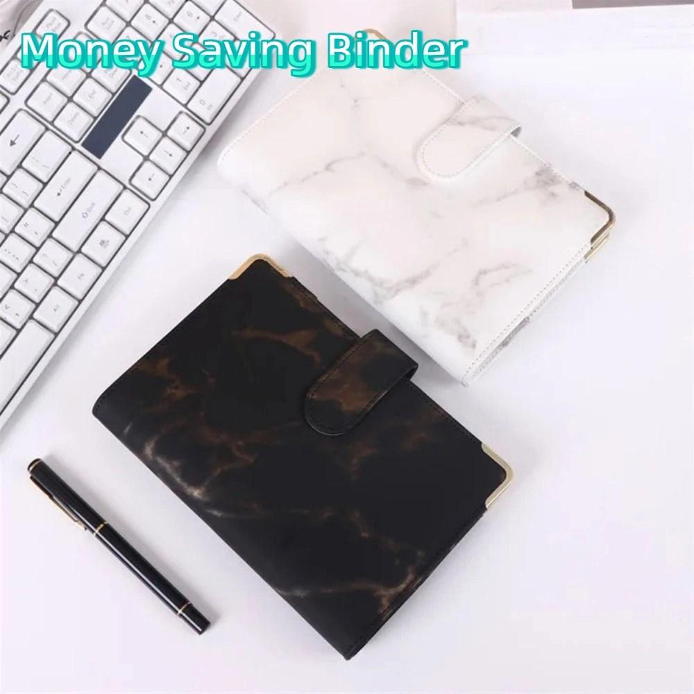 PU Savings Challenges Book Waterproof Cash Budget Book Notebook Card Holder  for Students