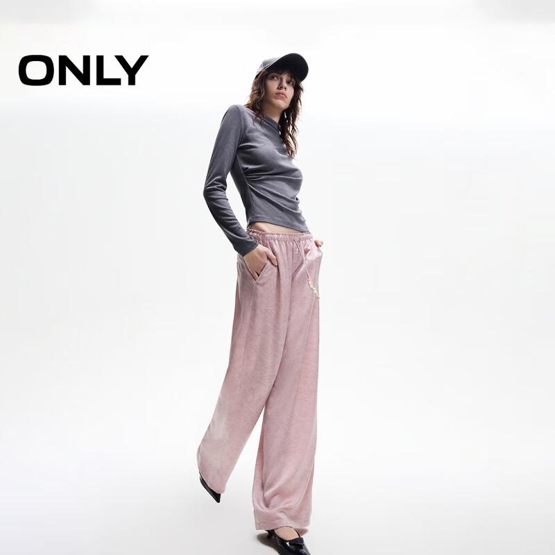 ONLY Women's 2025 Summer Beaded Loose Straight Leg Casual Pants