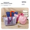 Solid Color Insulated Lunch Bag Large Capacity Thermal Picnic Bag Lunch Handbag  Picnic