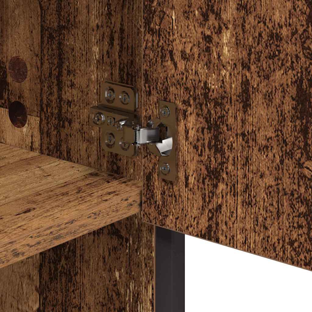 Bathroom Furniture Set with Shelf 3 Pcs Reclaimed Wood Engineered Wood