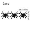 3-9pcs Flocking Black Spider Halloween Christmas Party Decoration Outdoor Home Bar Haunted House Horror Props Creepy Decoration