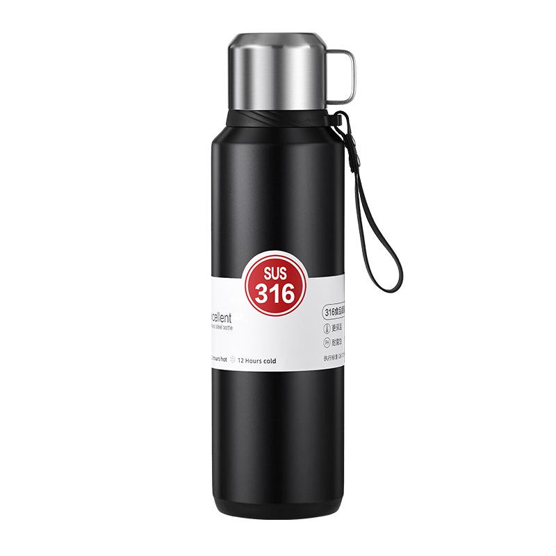 Men's Large Capacity 316 Stainless Steel Travel Thermos with Tea Infuser