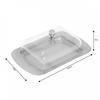 Kinghoff Kh-4027 Steel And Acrylic Butter Dish