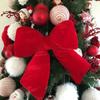 1/3pcs Large Red Velvet Christmas Bow Pendant - Xmas Tree Bowknot Ornament for Home Decor, New Year Party & Gift Decoration