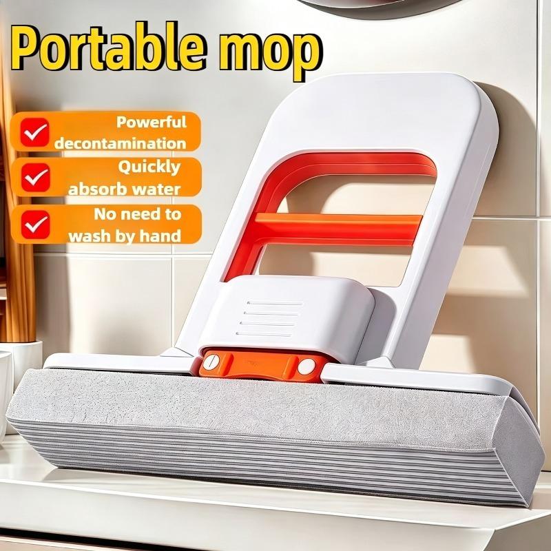 Mini-Schwammmopp Freihändige Reinigungswischer Mini Tragbarer Super Saugfähiger Mopp für Schreibtisch Boden Badezimmer Küche Glas Auto Reinigung