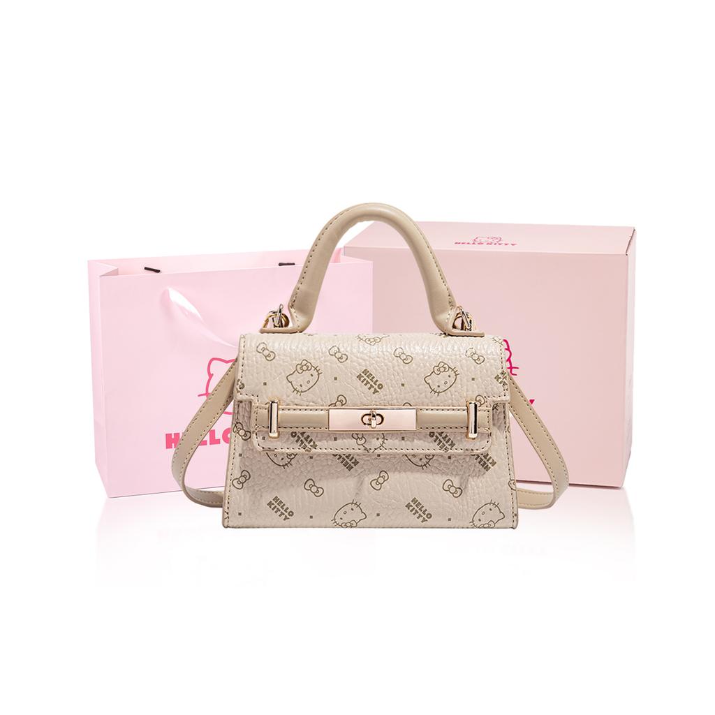 New Sanrio Hello Kitty PU Shoulder Bag, Crossbody Bag, Handbag Women's Pink/Milk Tea/Brown SHHF41591