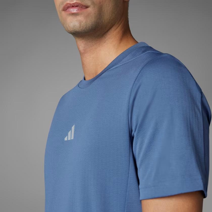 Adidas Conceput Pentru Antrenament Hiit Workout Heat Rdy Tricou Bărbați Topuri Albastru IS3741