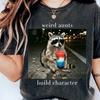 Weird Aunts Build Character Shirt, 4th of July Raccoon Shirt, Funny Aunt Tee, Patriotic Slushie Shirt, Cool Aunt Gift