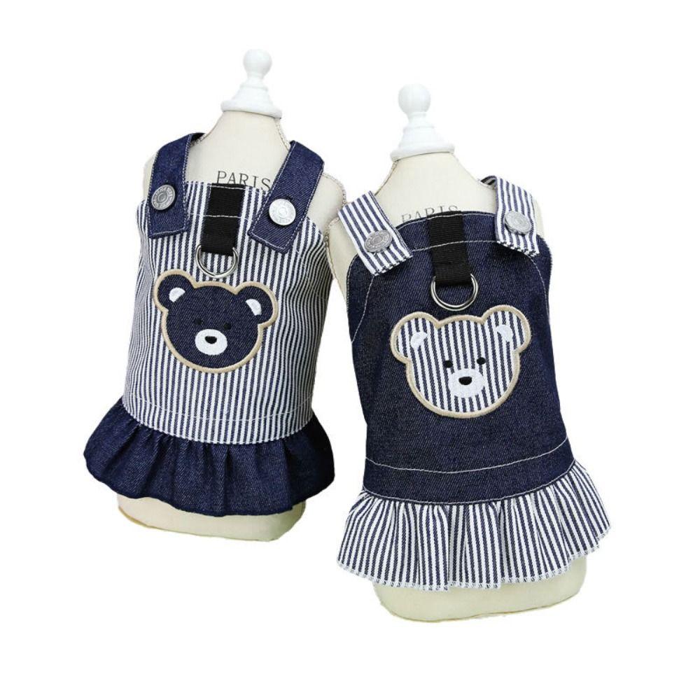 Soft Pet Strap Denim Skirt Cute Dog Vest Harness Fashion Pet Chest Strap Spring