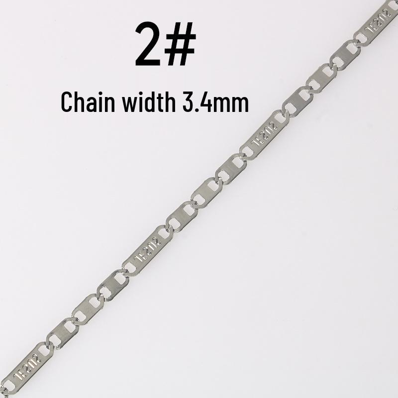 

Браслет-ожерелье из титановой стали с прямоугольными звеньями и крестом - Ювелирные изделия из нержавеющей стали, аксессуары для DIY