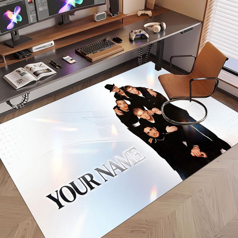 Custom Rug Backstreet Boys Pattern Print Name Text Soft Non‑Slip Floor Carpet for Home Indoor Decoration