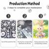 Disney 5D DIY Pearl Painting Kit, Cute Bunny Home Bedroom Wall Decor Crafts Handmade Gift Pearl ArtDiamond Painting
