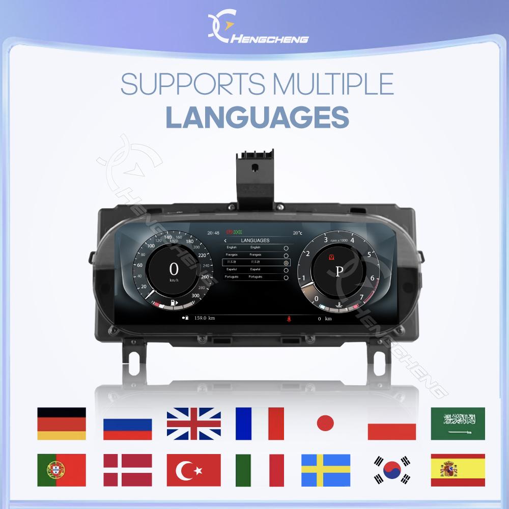 For Jaguar XE/F-PACE 2016-2020 Carplay LCD Dashboard Panel Virtual Cockpit Digital Cluster Instrument Speedometer Unit Display