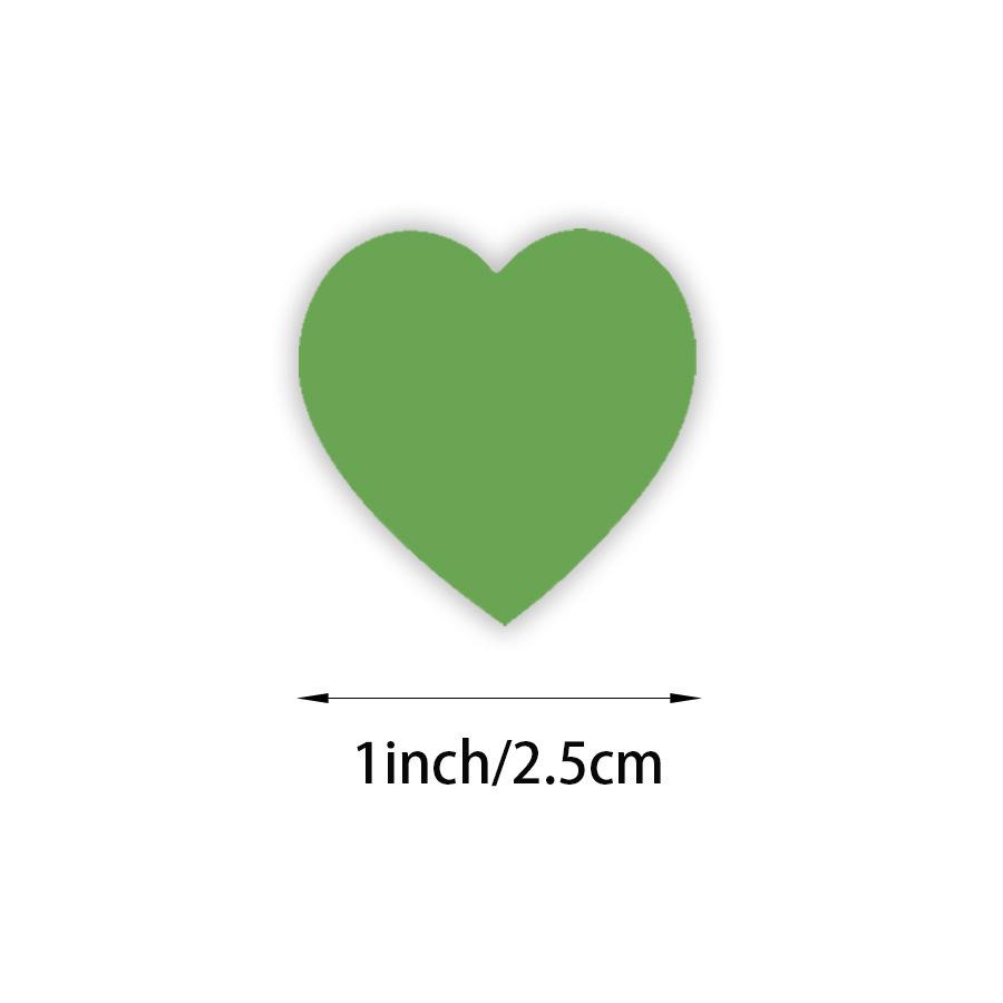 Heart-Shaped Love Stickers - 500 Self-Adhesive Labels per Roll