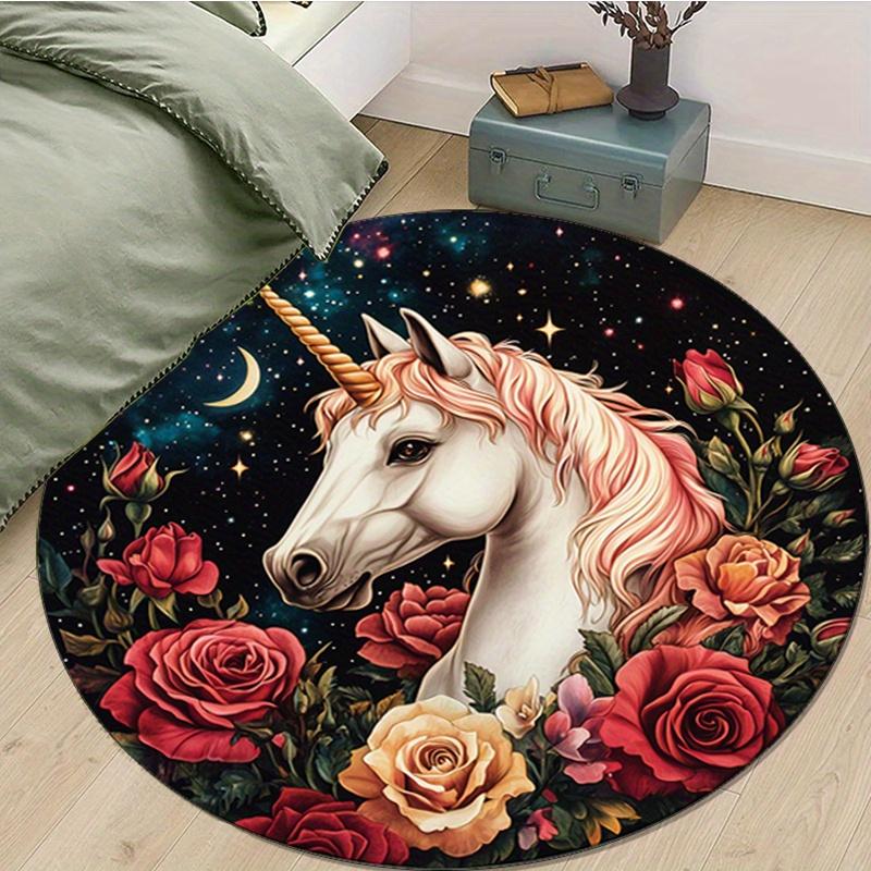 

Кристальный Бархат Звездная Роза Фантазийный Узор Печатный Круглый Ковер Коврик для Стула Круглый Ковер Подходит для Спальни Гостиной Домашний Декоративный Ковер A 80cm
