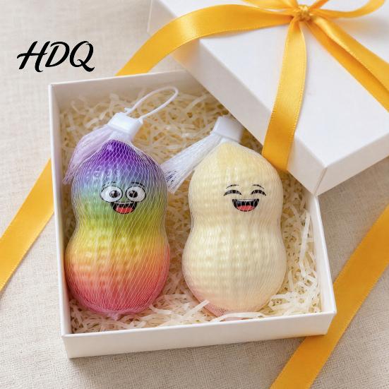 Relaxation Squeeze Toy Cartoon Peanut Stress Relief Toy, Slow Rising Simulation Fidget Ball for Kids Adults