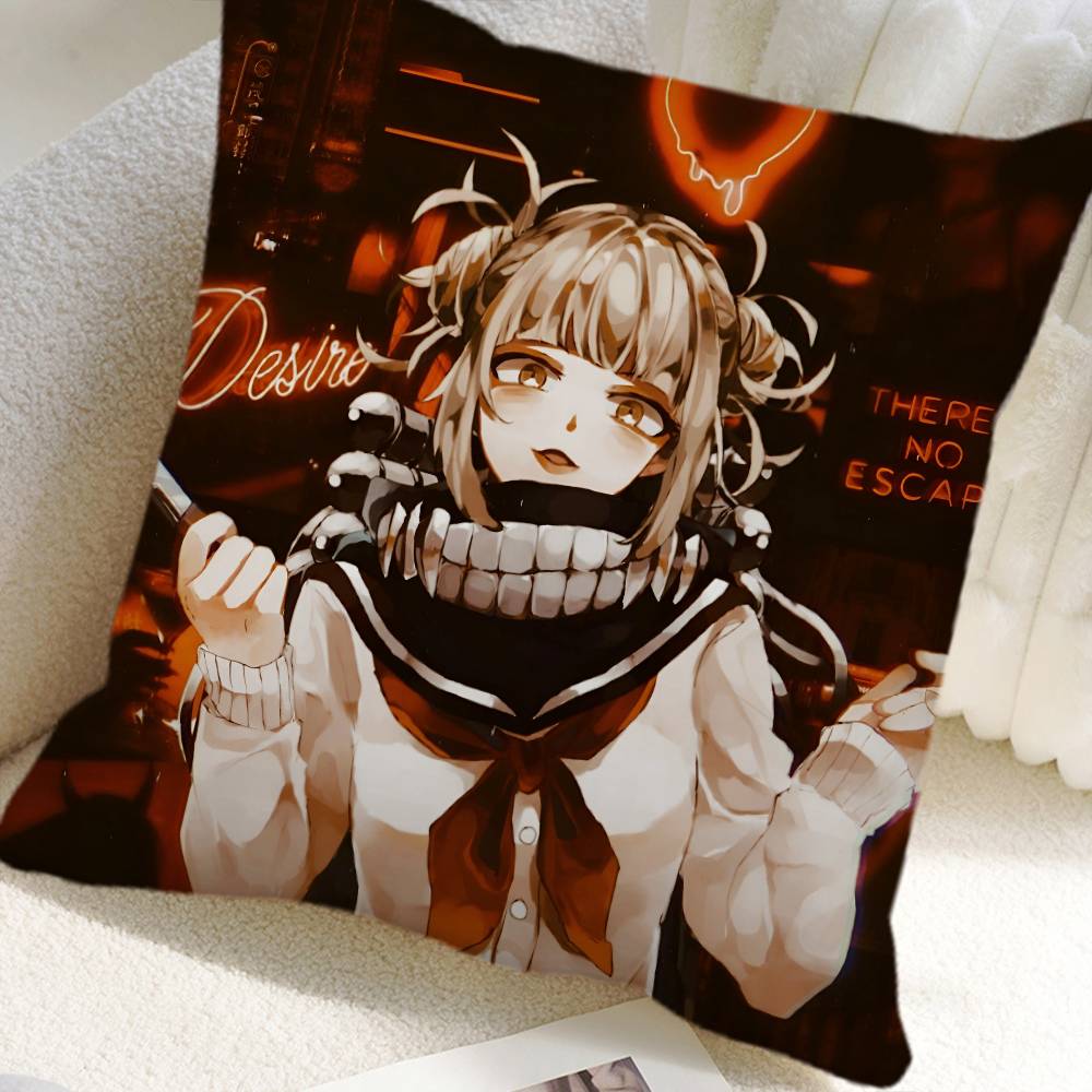 Anime My Hero Academia Himiko Toga Pillow Case Square Pillow Bedroom Sofa Leisure Comfort Cushion Car Home Decoration