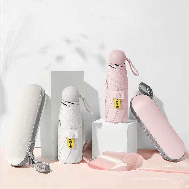 Mini Portable UV Umbrella with Capsule Case