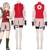 Nieuw Naruto Shippuden Cosplay Kostuum, Sakura Haruno Complete Anime Rolspel Outfit