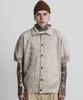 Stage Name Skeleton Short Sleeve Knit Shirt Cardigan_Sand Beige