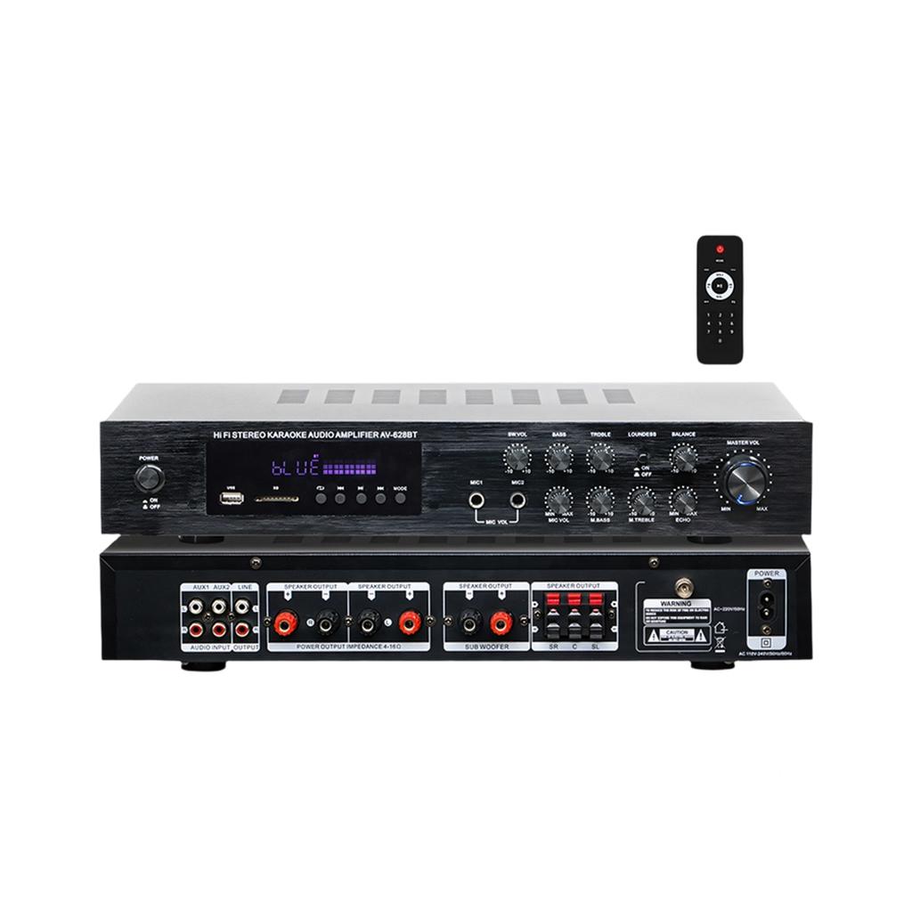 120x2W+80Wx2+80W Music Amplifier With Bluetooth-compatible 5.1 USB Card Slot And FM Radio For Home Entertainment