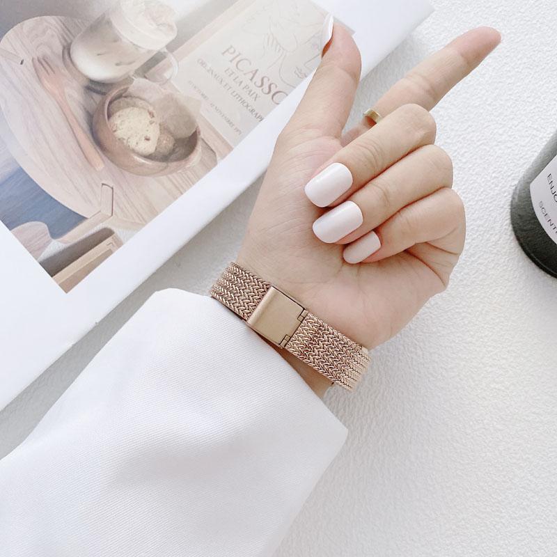 Řemínek Matel pro Apple Watch Band 7 41 mm 45 mm 49 mm Slim Milanese Loop Band pro ženy Řemínek pro iwatch 8 7 6 5 se 4 3 2 Náramek 38 mm 40 mm