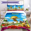 3pcs Custom Name Maya the Bee Bedding Set Duvet Cover Closure Includes 1 Duvet Cover & 2 Pillowcases, Soft and Comfortable for All Seasons.