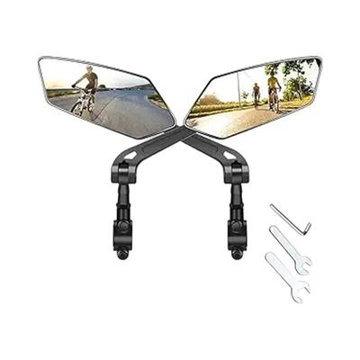 Bicycle Rearview Wide Angle Mirror Cycling 360° Adjustable Rotate Road Bike Handlebar Rear View Mirrors Bike Accessories