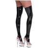 1 Pair Faux Leather Thigh High Socks for Women M-3XL: Long Patent Socks with Exposed Toes, Perfect for Halloween Cosplay