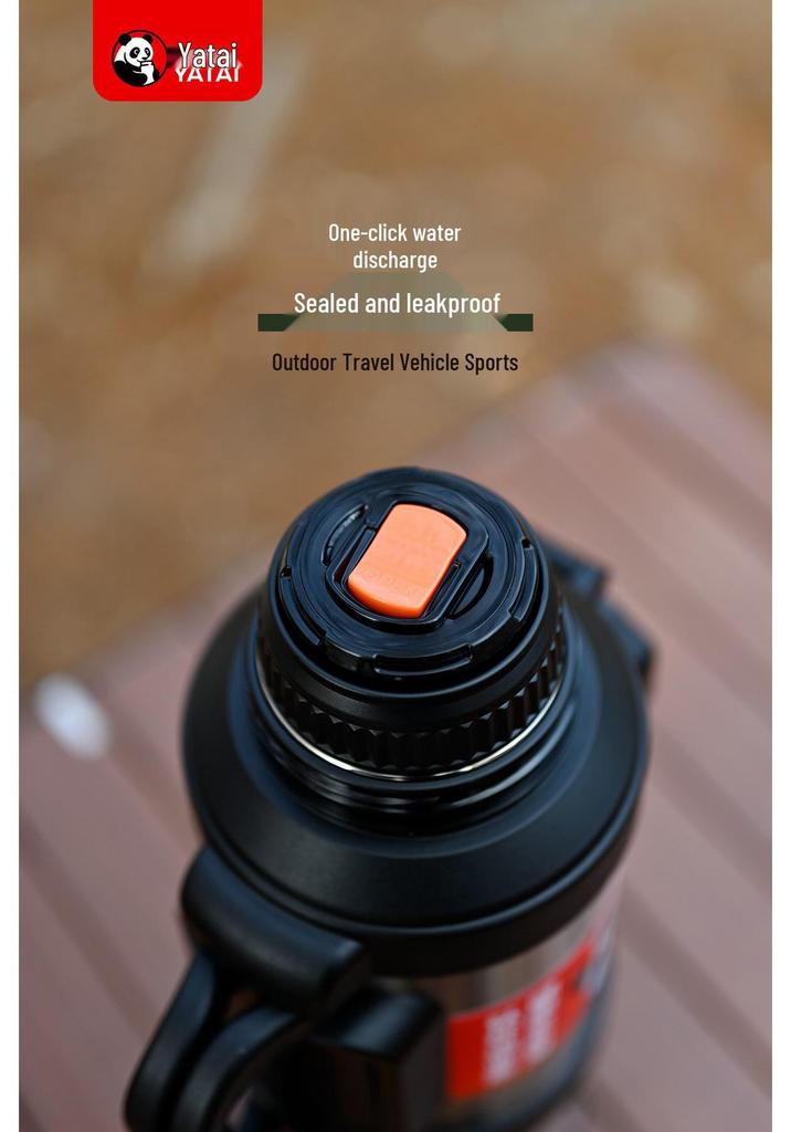304 Stainless Steel Insulated Travel Mug with Handle - Large Capacity, Double-Layer Sports Water Bottle
