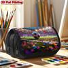 1pc Football-Themed Flip Pencil Case Suitable for Schools, Offices & Travel - Multi-Layer Zipper Storage Cover with Football Field Design, Pencil Hold