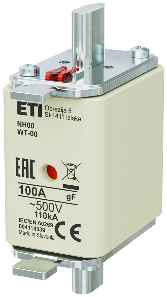Fuse link - NH00/WT-00 gF 100A/500V - fast