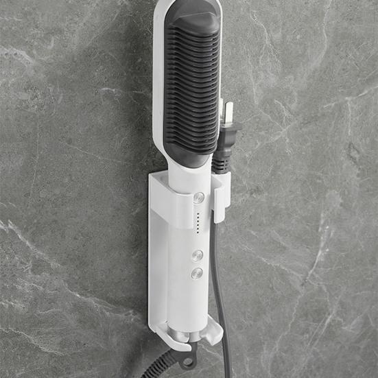 Hair Straightener Holder Punch-free High-temperature Resistant Universal Aviation Aluminum Hair Curling Iron Organizer Bathroom Accessories